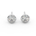 0.20 ct Bezel Set Round Diamond Stud Earrings (Unisex)