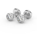 0.20 ct Bezel Set Round Diamond Stud Earrings (Unisex)