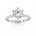 Round Diamond 6 Claw Tiffany Style Solitaire Ring - Customize Your Own