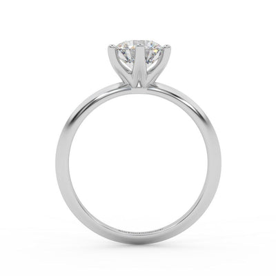 Round Diamond 6 Claw Tiffany Style Solitaire Ring - Customize Your Own