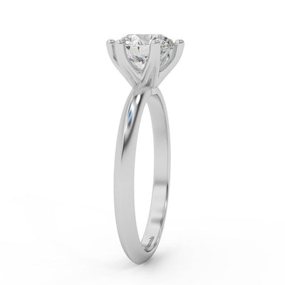 Round Diamond 6 Claw Tiffany Style Solitaire Ring - Customize Your Own