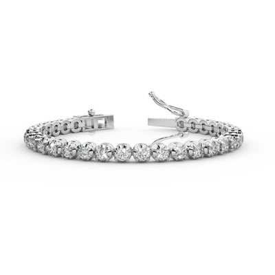 Top Seller Natural Round Diamond Tennis Bracelet Crafted in 9k Gold 1.50Ct - Amada Diamonds