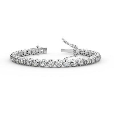 Great Deal..! Natural Round Diamond Tennis Bracelet In White, Yellow Gold -2.50 Ct