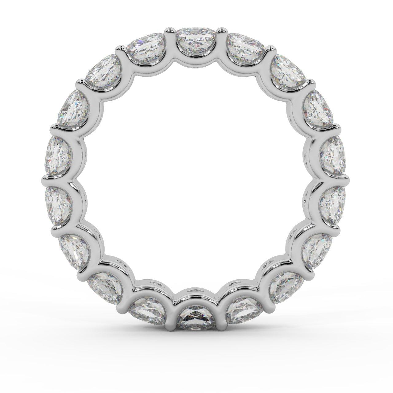 D/VS 5.50ct - 8.50ct Cushion Diamond Full Eternity Ring For Women in Platinum