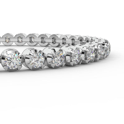 Gift For Her..! Natural Round Diamond Tennis Bracelet In White ,Yellow Gold -2.00 Carat