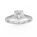 Channel Set Round Shaped Diamond Engagement Ring