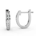 0.30 Carat Natural Round Diamond Hoop Earrings In White, Yellow, Rose Gold - Amada Diamonds