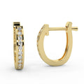 0.30 Carat Natural Round Diamond Hoop Earrings In White, Yellow, Rose Gold - Amada Diamonds