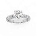 Round Diamond Engagement Ring - Micro Pave Set