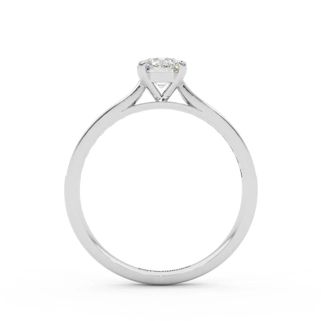 Round Diamond Channel Set Engagement Ring