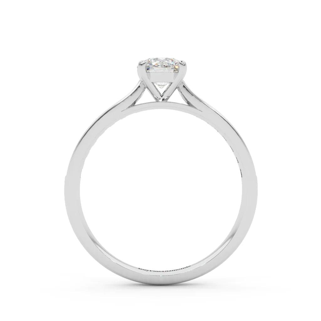 GIA 0.50Ct D/SI Round Diamond Channel Set Engagement Ring