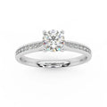 Round Diamond Channel Set Engagement Ring