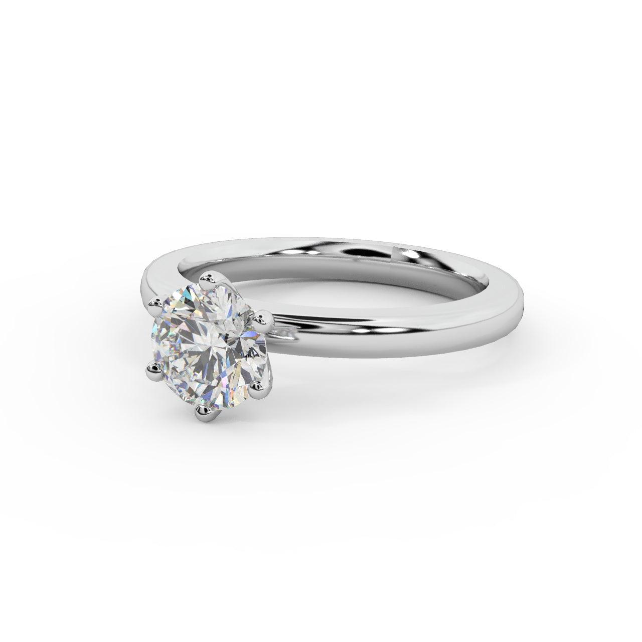 Comfort Fit Solitaire Engagement Ring 1.00ct E/VS