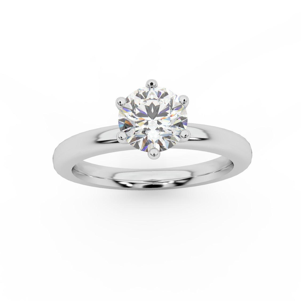 Comfort Fit Solitaire Engagement Ring 1.00ct E/VS