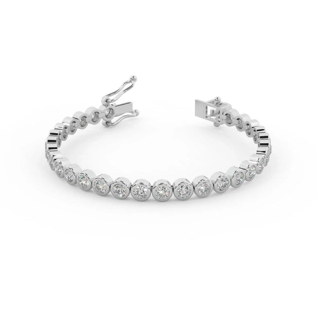 5carat round diamonds tennis bracelet