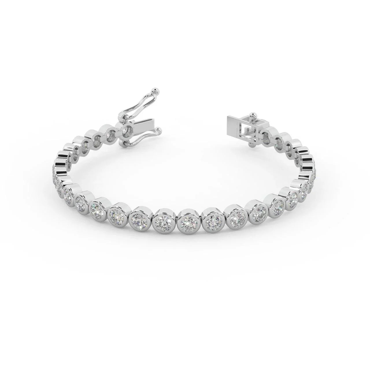 5carat round diamonds tennis bracelet
