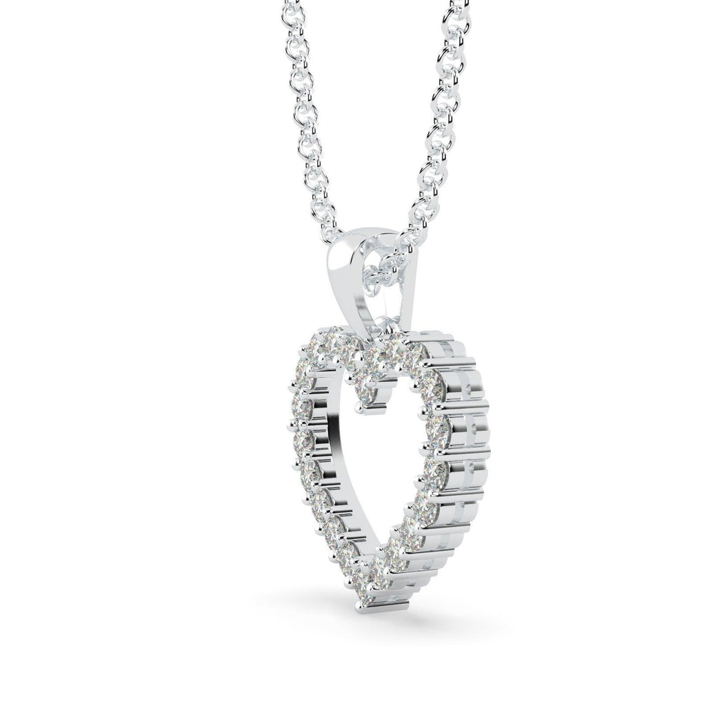 BEST GIFT..! 0.33Ct Heart Shape Diamond Pendant with Chain , White / Yellow Gold