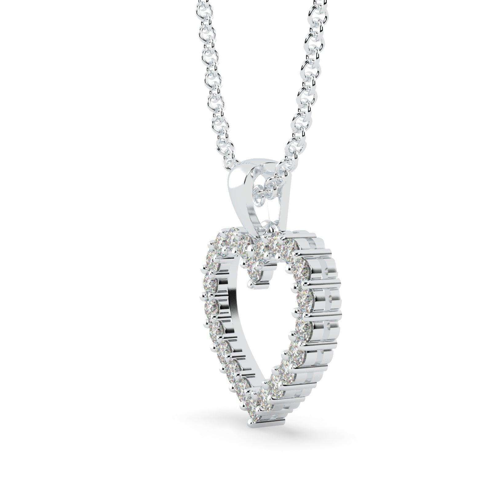 BEST GIFT..! 0.33Ct Heart Shape Diamond Pendant with Chain , White / Yellow Gold