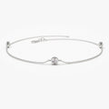 3 ROUND DIAMOND CHARM BRACELET CRAFTED IN 18K WHITE GOLD