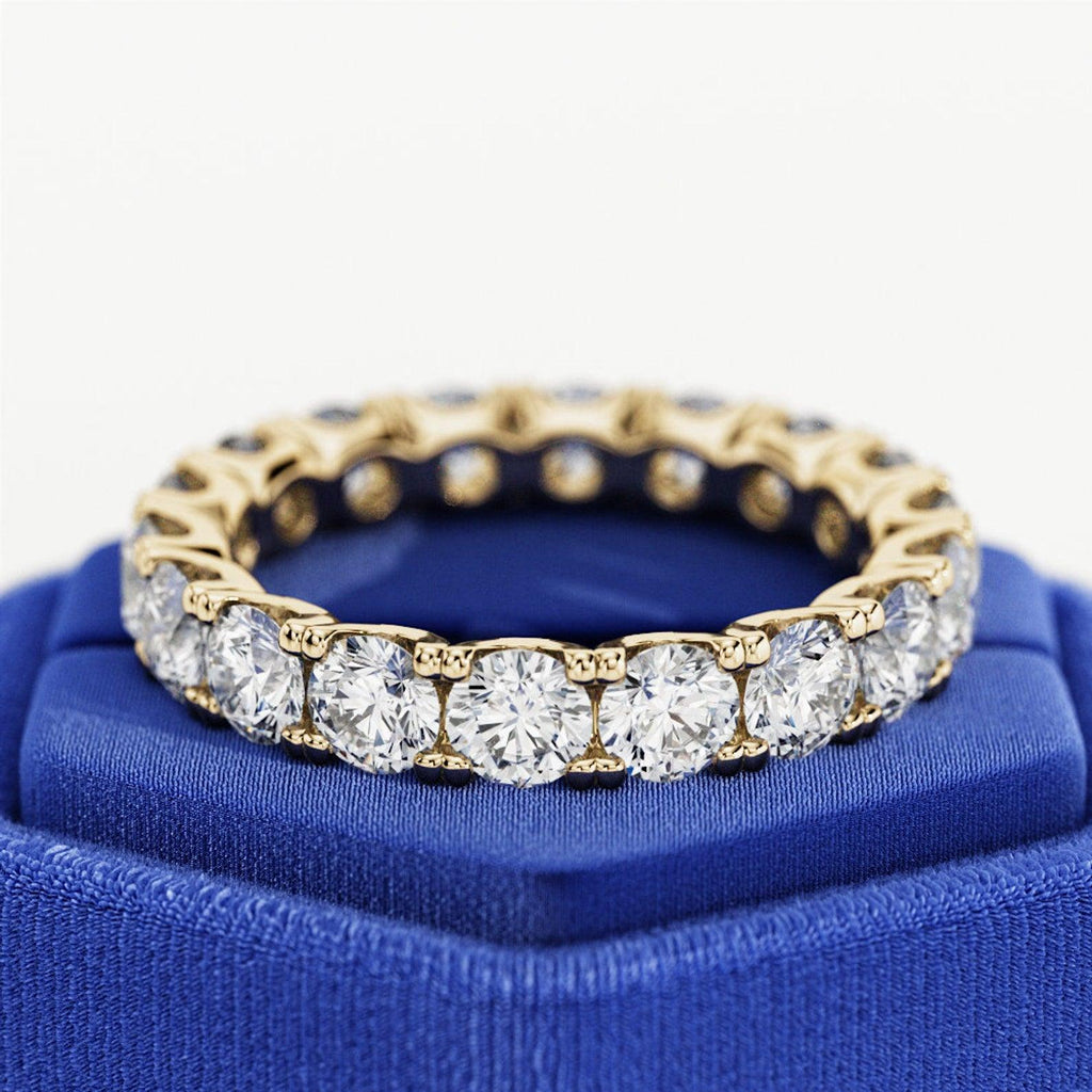 Round Diamond U Prong Full Eternity Ring for Women's - 2.00Carat - 3.00Carat - D/VVS