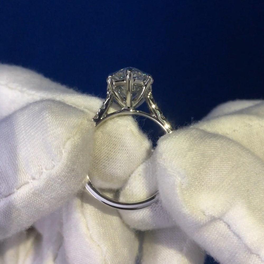 IGI Certified Huge 5.50Ct Marquise Diamond Engagement Ring Platinum