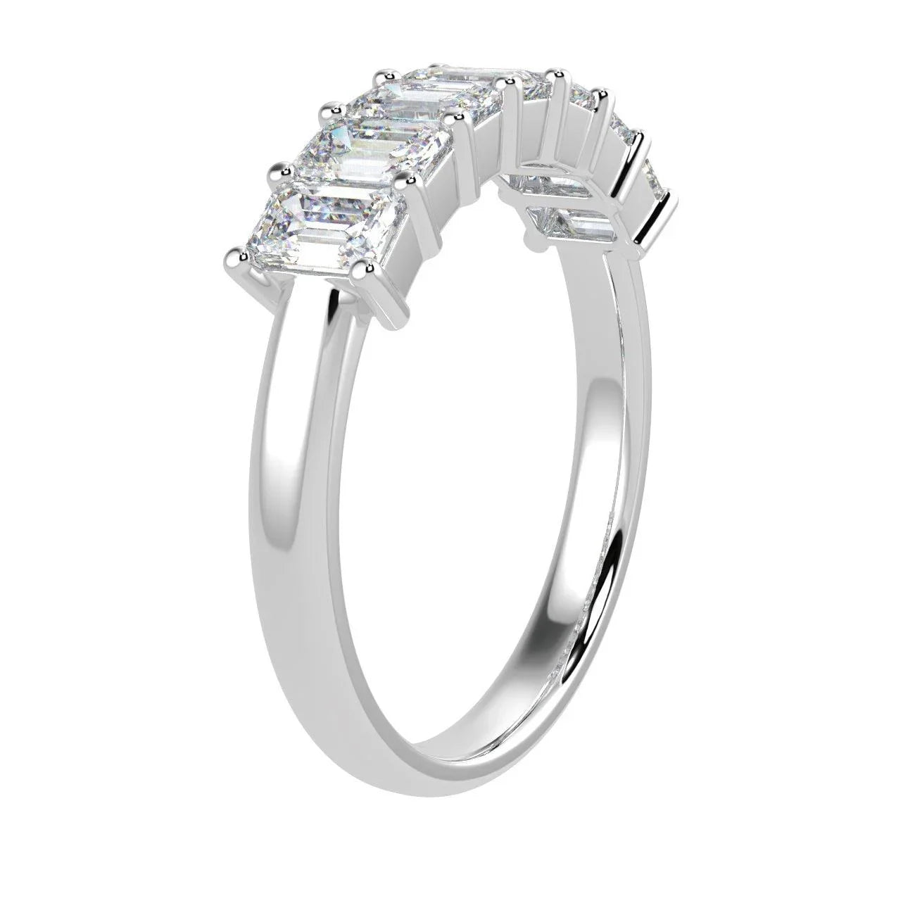 Classic Emerald Diamond Eternity Ring in Platinum & 18K Gold 1.00ct - 3.00ct D/VS