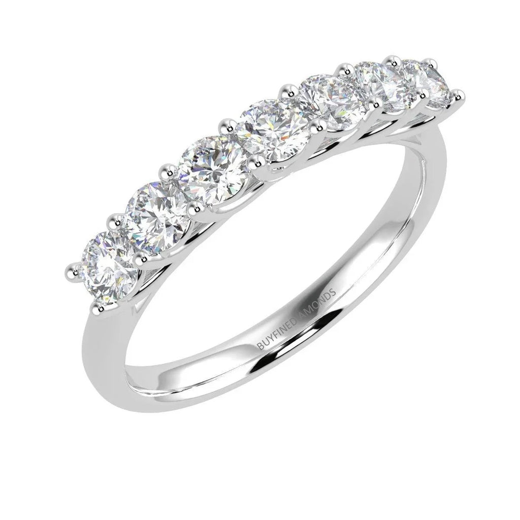 7 Diamond Eternity Ring in Platinum & Gold 0.50Ct D/VVS