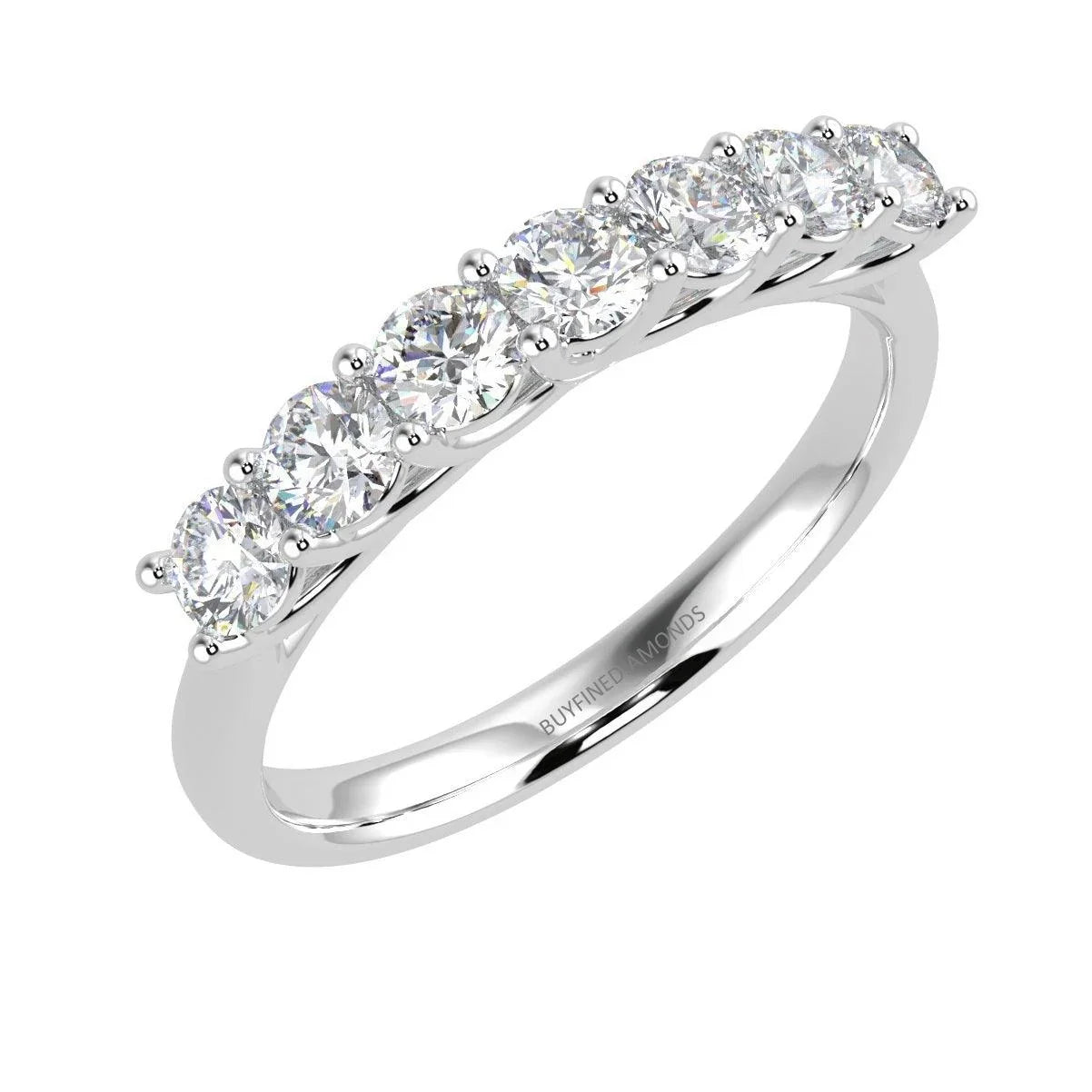 7 Diamond Eternity Ring in Platinum & Gold 0.50Ct D/VVS