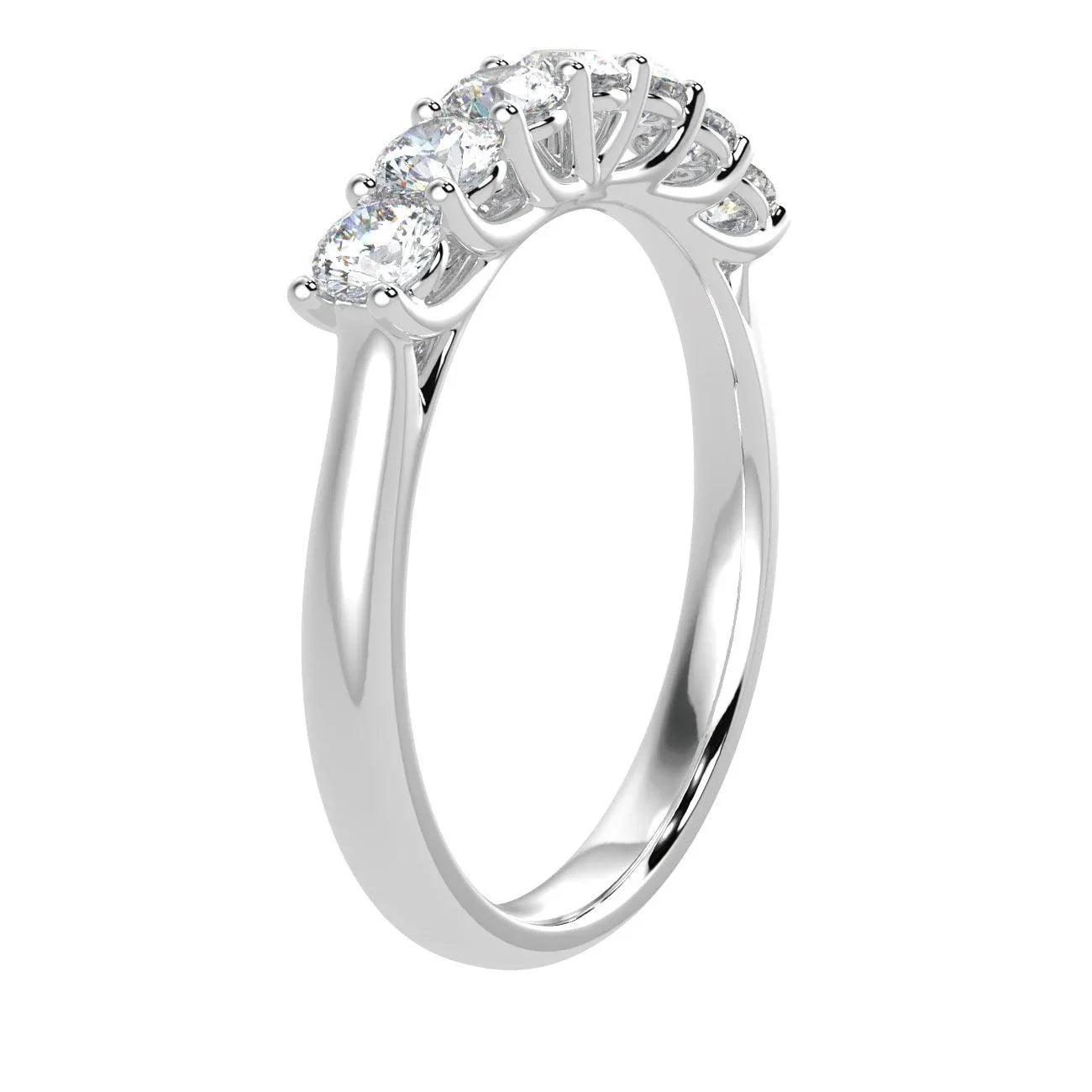 7 Diamond Eternity Ring in Platinum & Gold 0.50Ct D/VVS