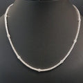 Certified 7.50Ct D/VS Beautiful Diamond Tennis Necklace in Hallmarked 18k White Gold