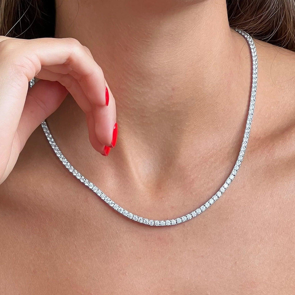 lab grown tennis necklace