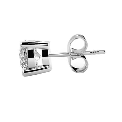 GIA Certified F/VS 0.69ct Round Diamond Stud Earring for Women's in Platinum (EX EX EX NON)