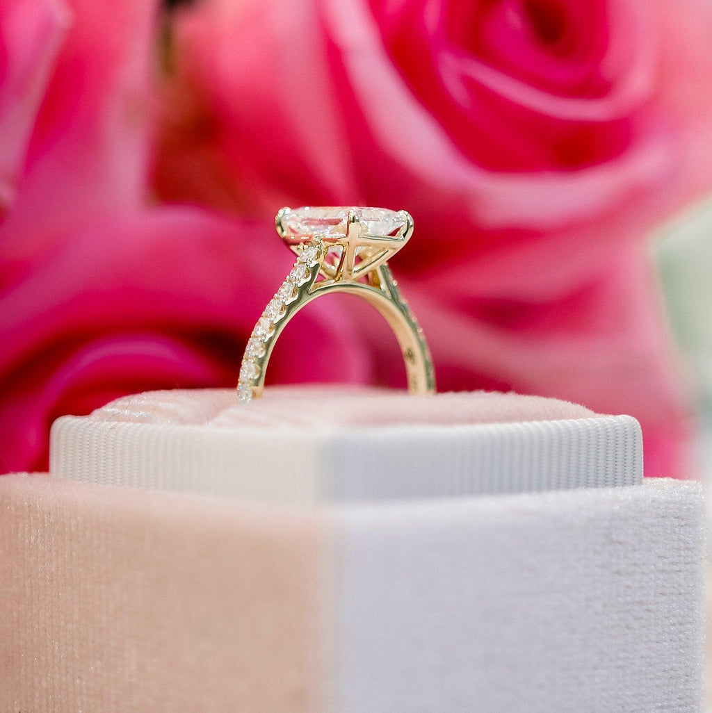 5.50Ct IGI LAB Radiant Diamond Engagement Ring Platinum - F/VS