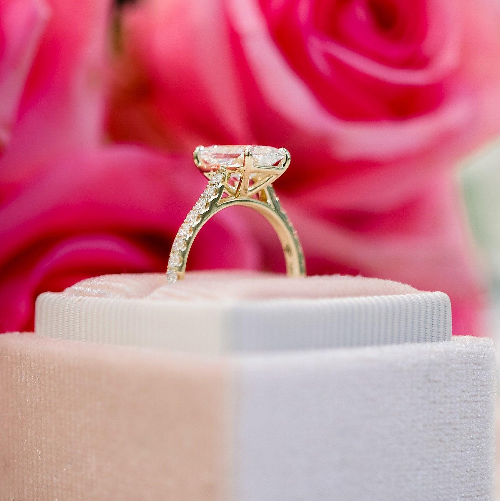 5.50Ct IGI LAB Radiant Diamond Engagement Ring Platinum - F/VS