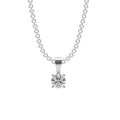 Round Diamond Solitaire Pendant Necklace for Women - (0.10ct-0.33ct)