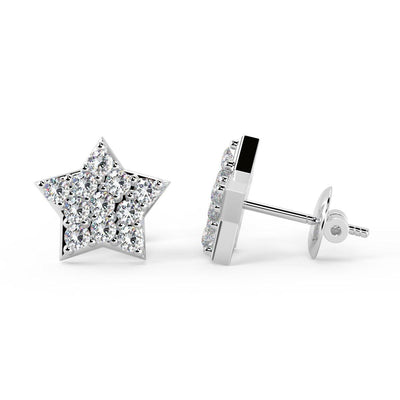 0.25Ct Mini Star Diamond Designer Earrings - Amada Diamonds