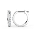 0.30Ct 100% Natural Round Diamond Hoop Earrings, Hallmarked Gold - Amada Diamonds