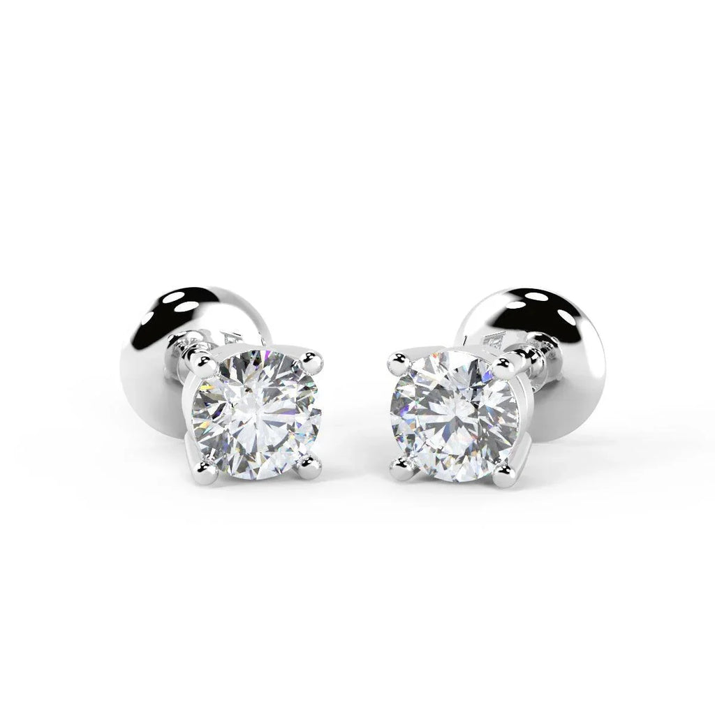 D/VS 0.40Carat Round Diamond Stud Earring for Women's in Platinum