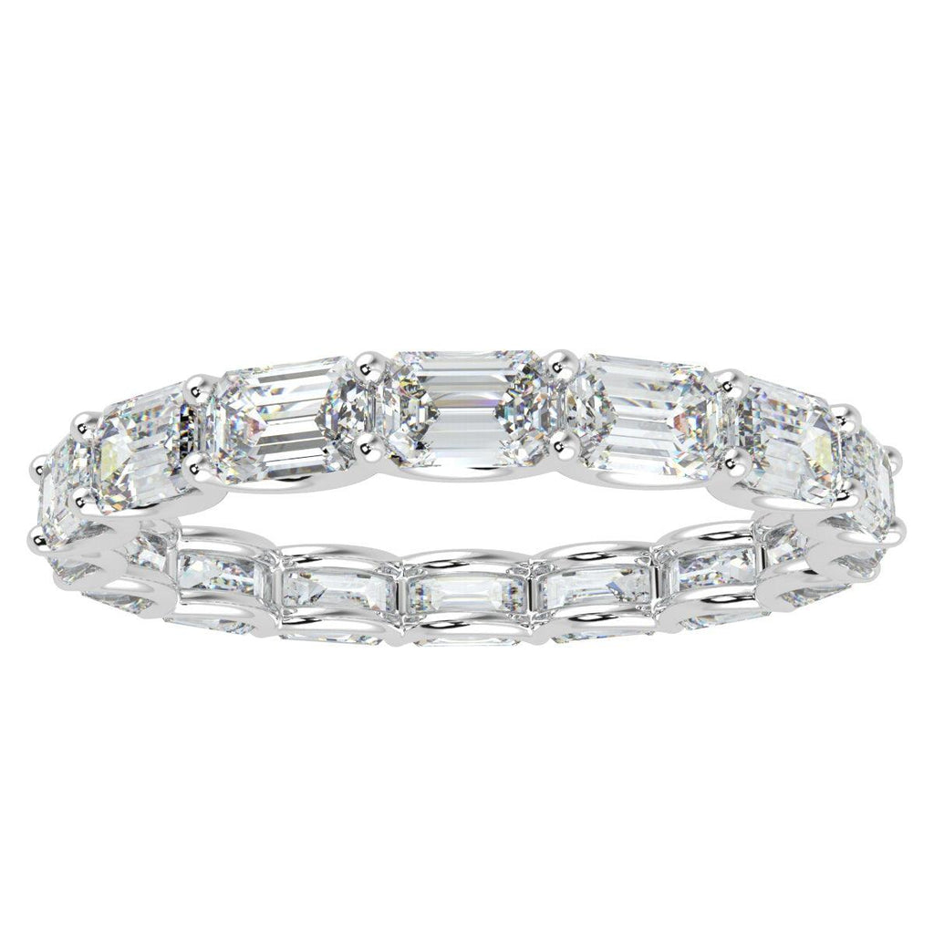 D/VS 2.50ct Baguette Diamond Claw Set Full Eternity Ring in Platinum / 18k Gold