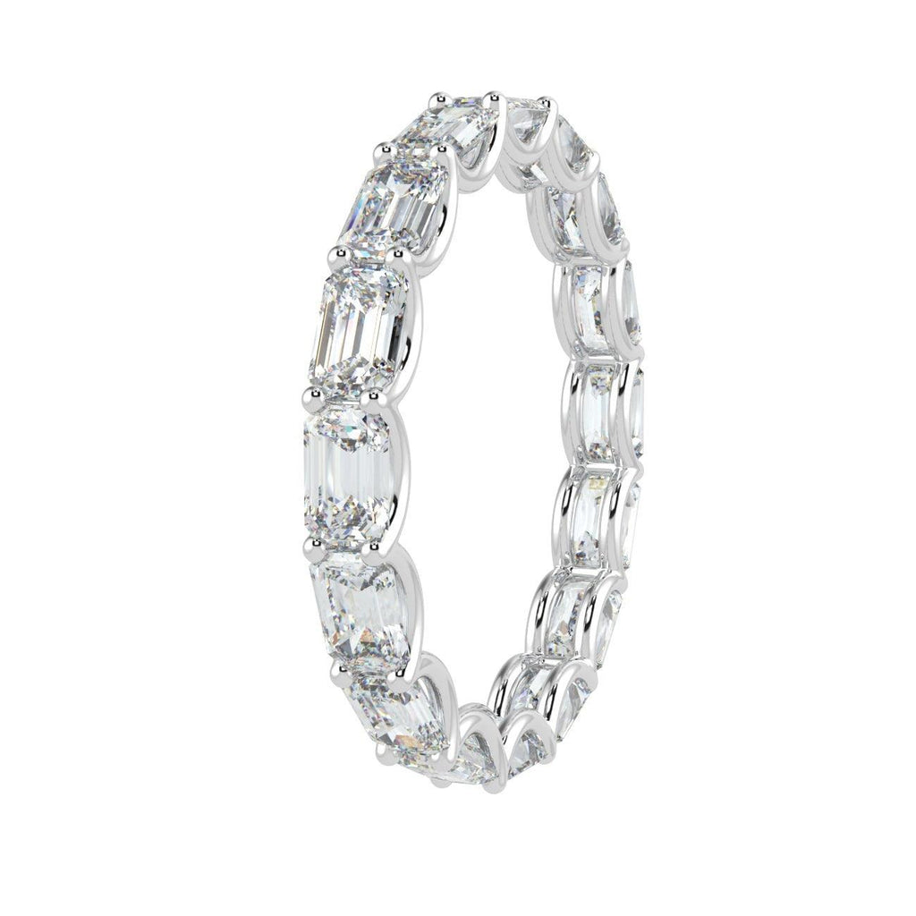 D/VS 2.50ct Baguette Diamond Claw Set Full Eternity Ring in Platinum / 18k Gold