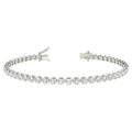 3.00CT F/VS ROUND DIAMOND BEZEL SET TENNIS BRACELET FOR WOMEN'S IN HALLMARKED 18K WHITE / YELLOW GOLD