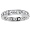Special Offer ! Platinum D/VS Asscher Diamond Full Eternity Ring for Women's - 2.00Ct