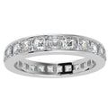 D/VS 4.00 CT ASSCHER DIAMOND FULL ETERNITY PLATINUM RING