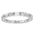 Round and Baguette Diamond Bar set Full Eternity Ring in Platinum/18K Gold 1.50 - 2.50 CT F/VS
