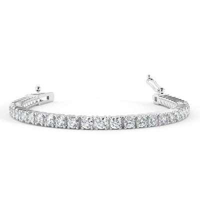 3Ct VS Quality Natural Round Diamond Tennis Bracelet for Women's in Hallmarked Gold - Amada Diamonds