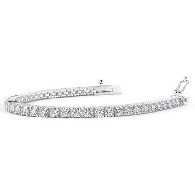 Best Deal ! G-H/VS 5.00Ct Natural Round Diamond Tennis Bracelet in White / Yellow Gold