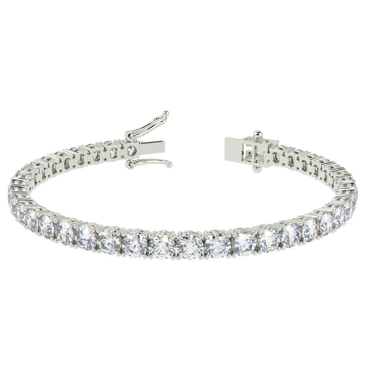 Natural Round Diamond Tennis Bracelet -  Amadadiamonds