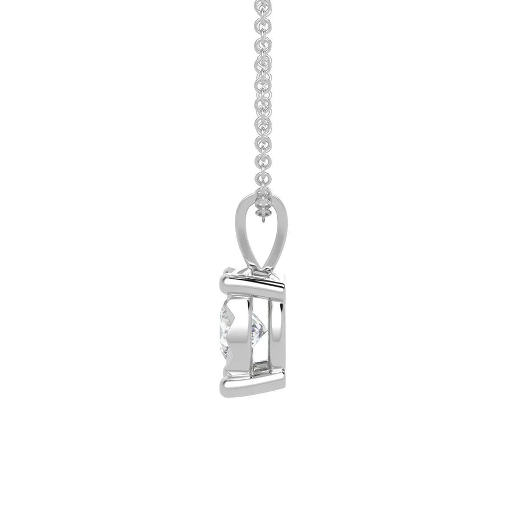 RRP £500..! 6mm Illusion Set Diamond Pendant, 9k White / Yellow Gold