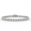 3 Prong Diamond Tennis Bracelet for Womens in 18k Gold & Platinum F/VS 2.00ct - 5.00ct