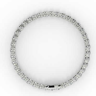 Last Piece ! 9.00Carat 3 Prong Round Diamond Tennis Bracelet for Womens , Hallmarked 18k White Gold